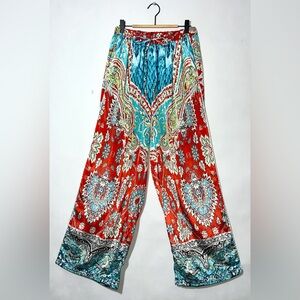 True Colors by La Moda Boho Wide Leg Summer Palazzo Pants Colorful Large